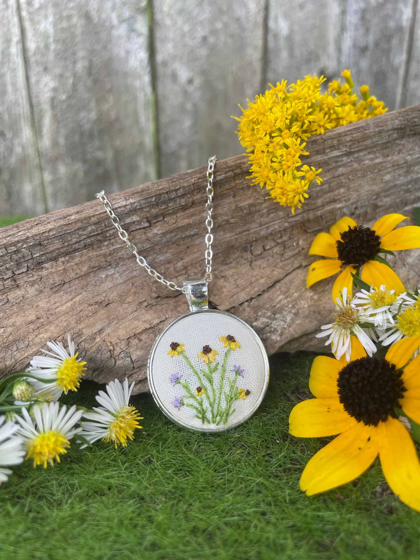Wisconsin Wildflower Pendant