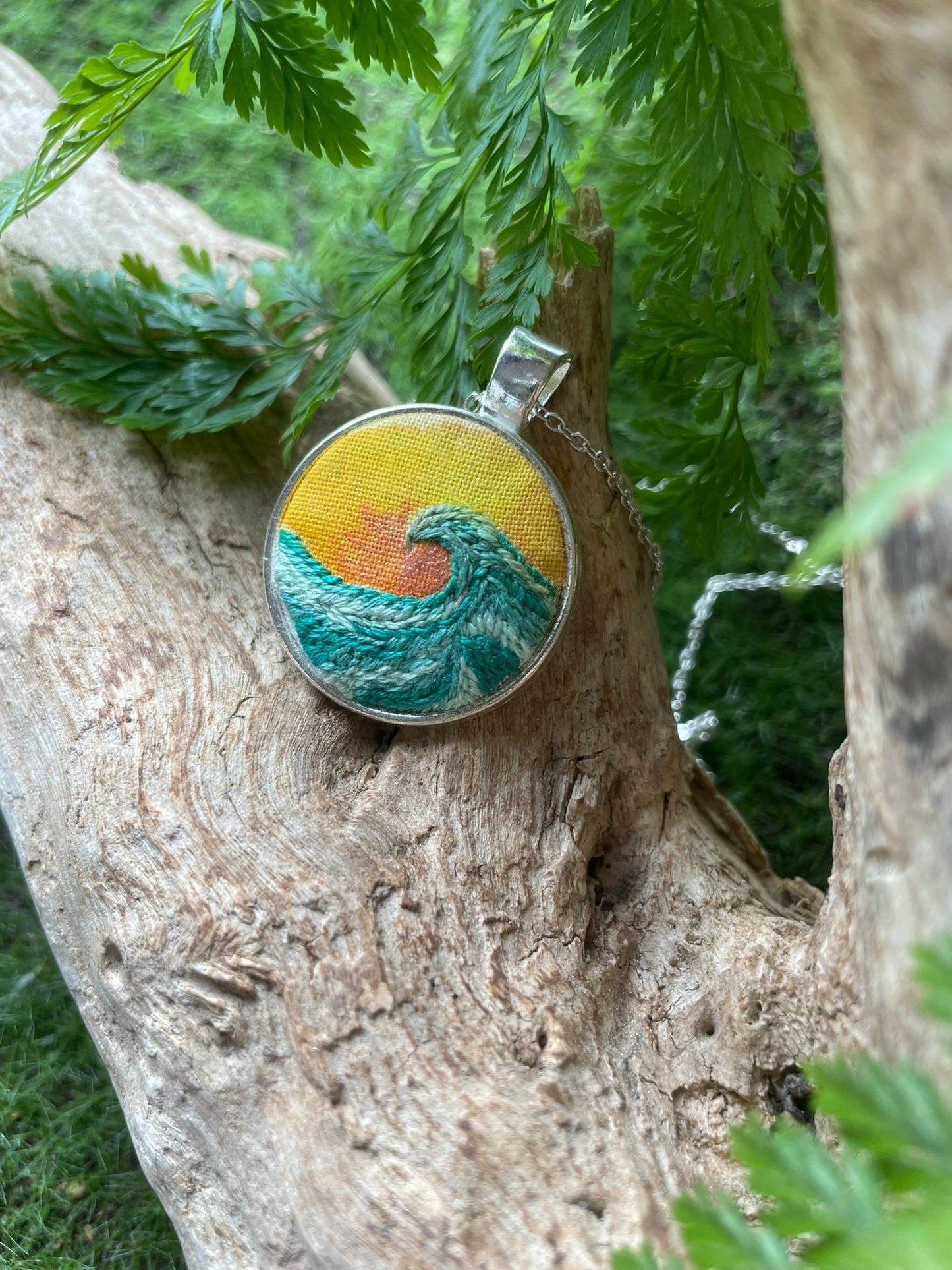 Watercolor Wave Pendant