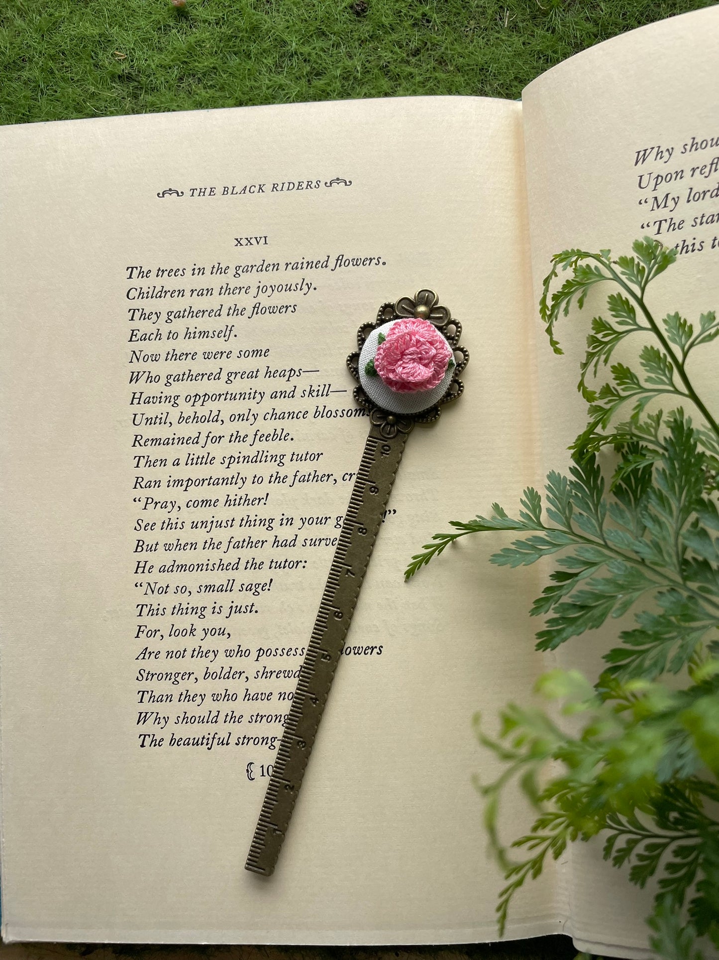 Pink Rose Bookmark