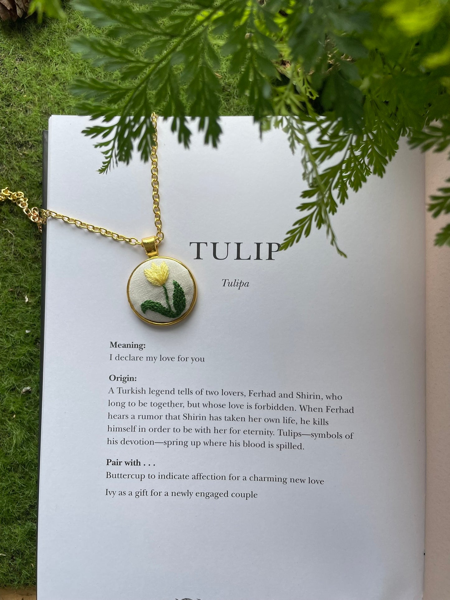 Yellow Tulip Pendant