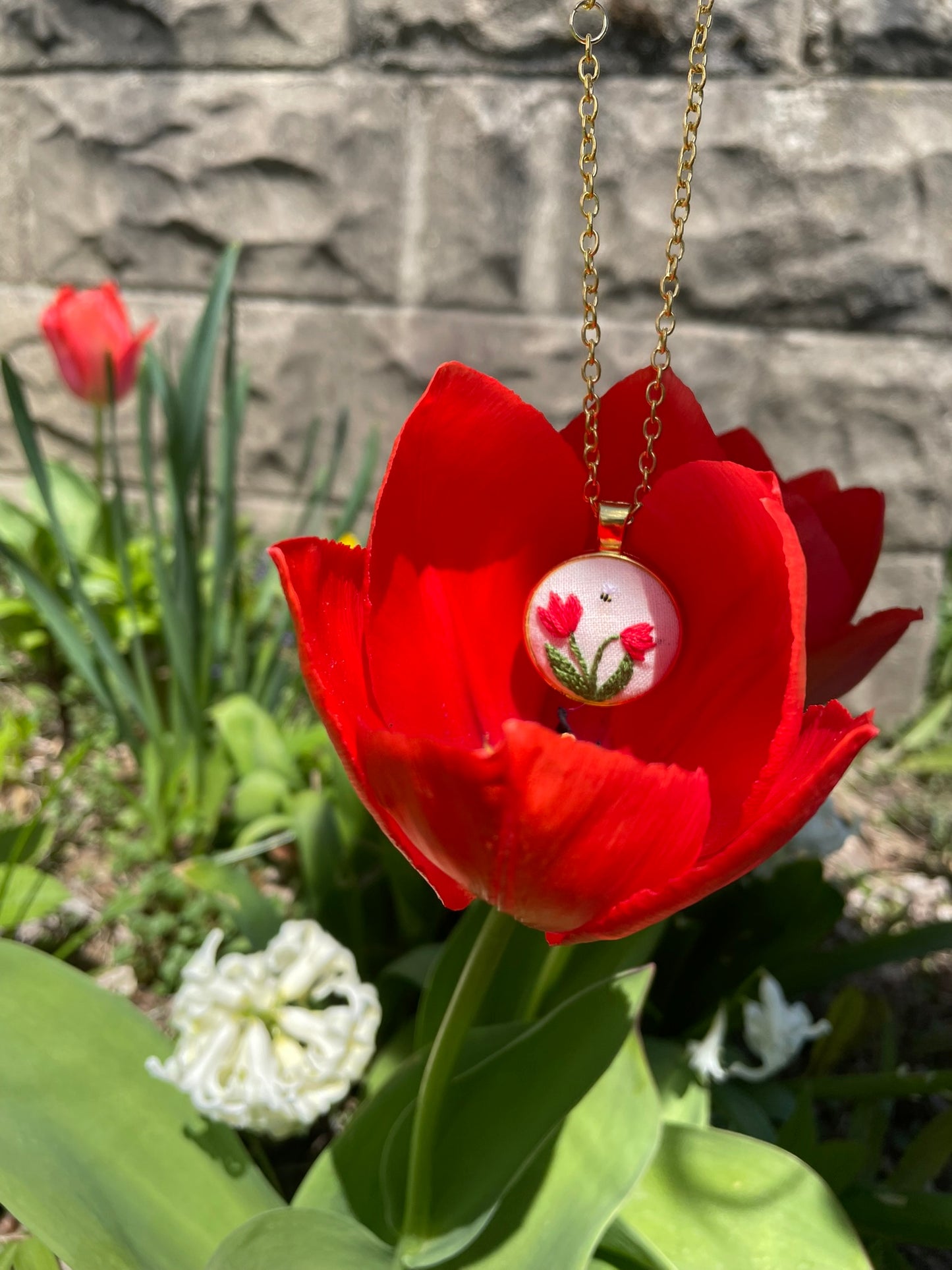 Red Tulip Pendant
