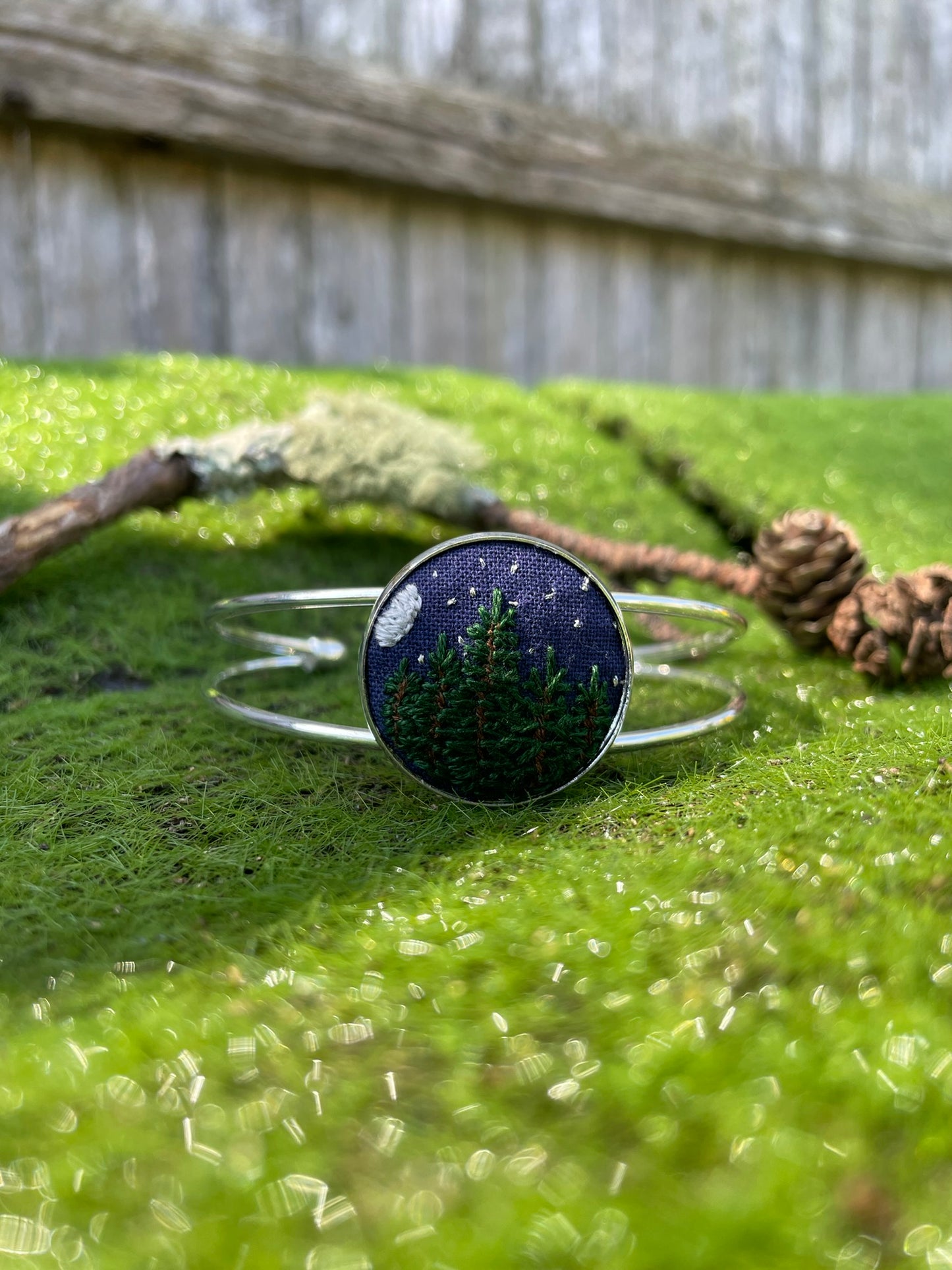 Midnight Forest Cuff Bracelet