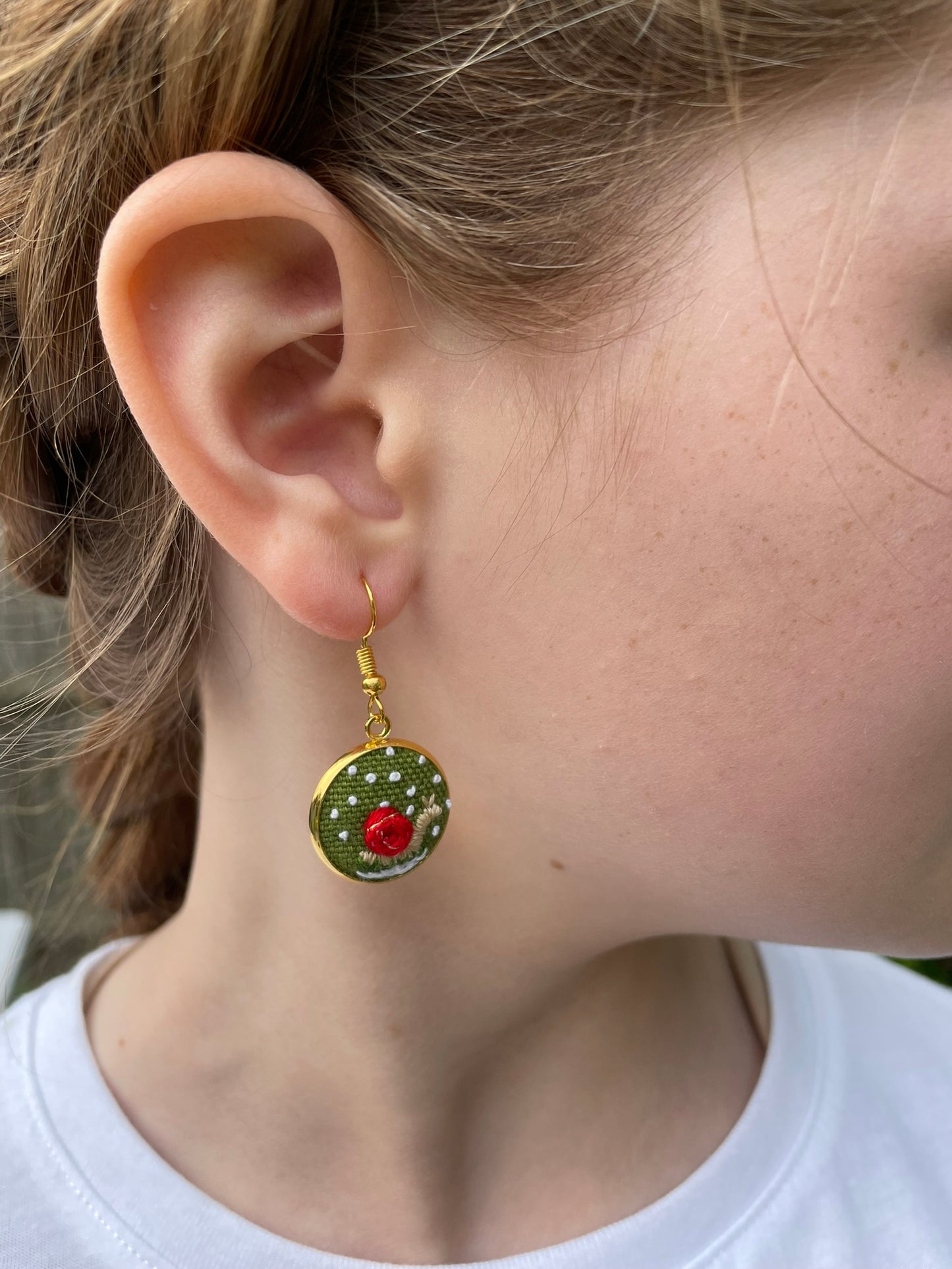 Christmas Snail Earrings