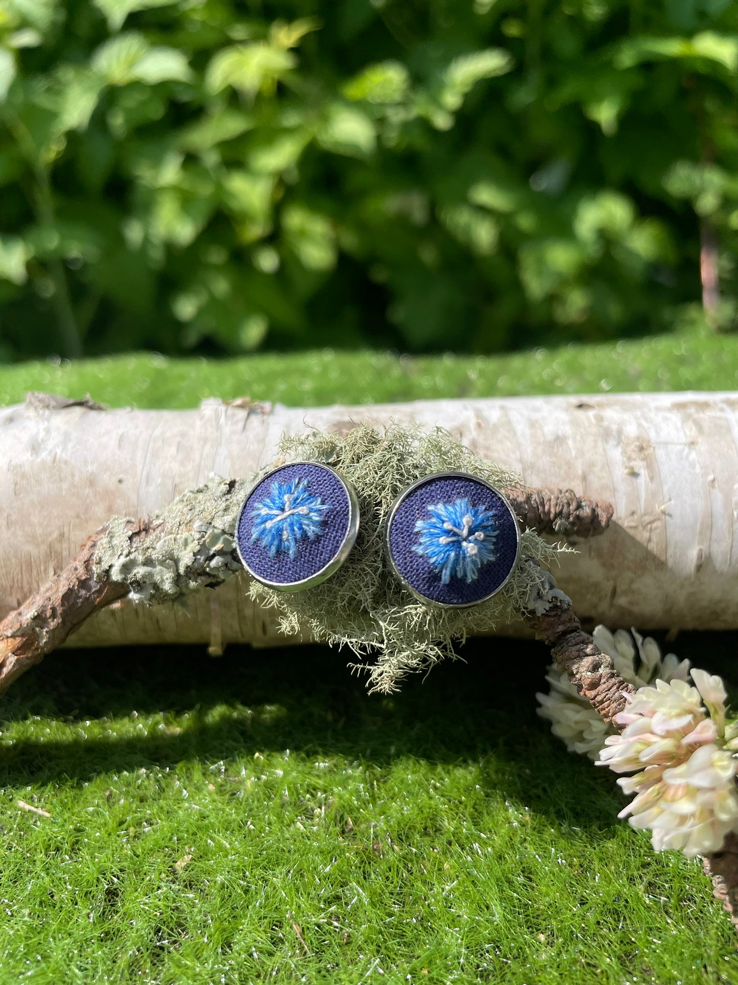 Americana Cornflower Stud Earrings