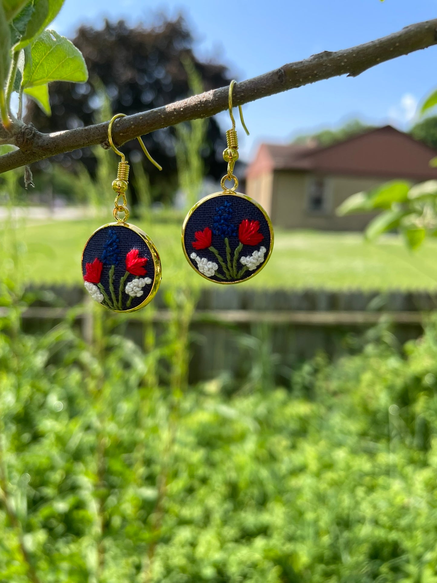 Americana Garden Dangle Earrings
