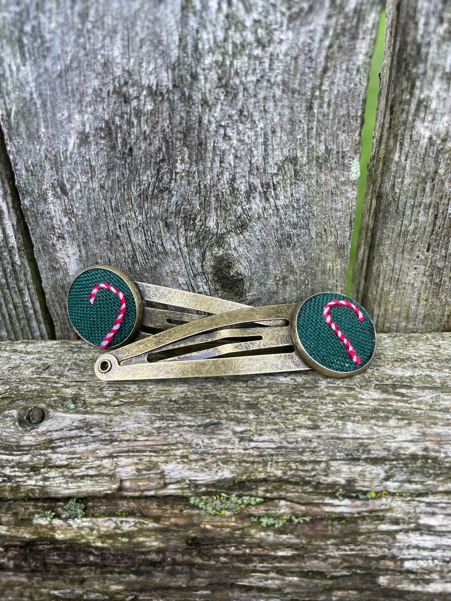 Candy Cane Hair Clips