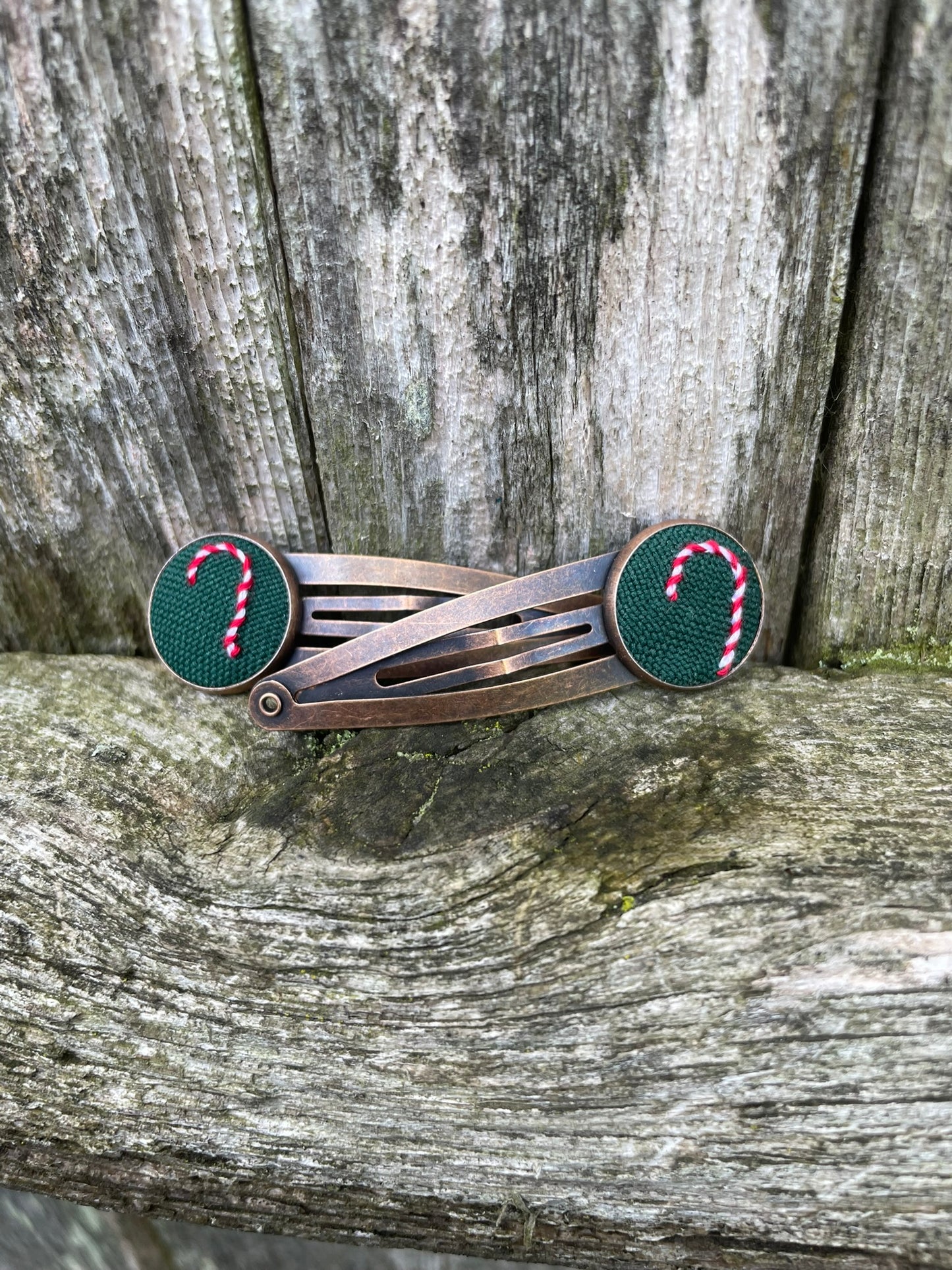 Candy Cane Hair Clips