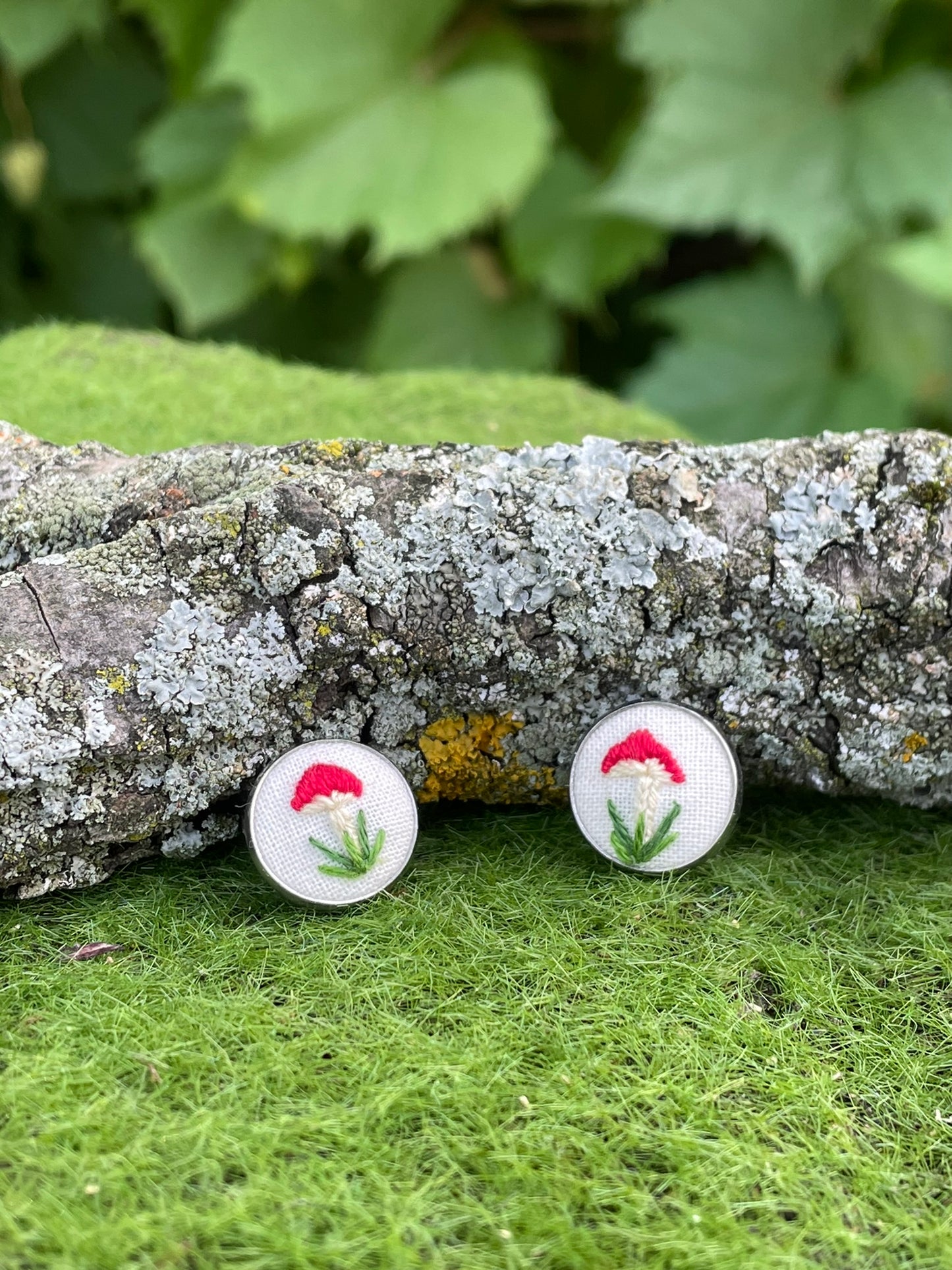 Red Mushroom Studs