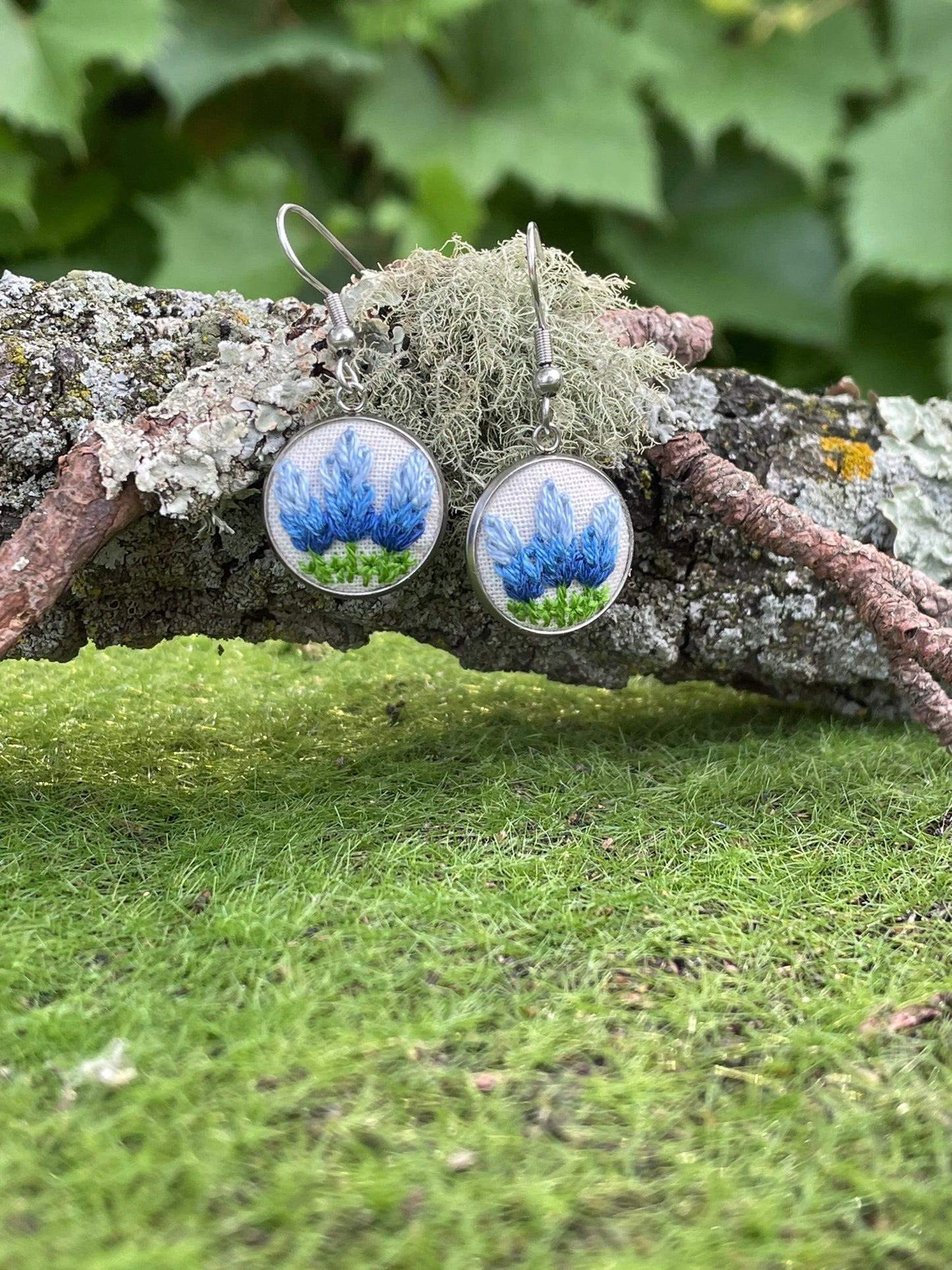 Texas Blue Bonnet Earrings