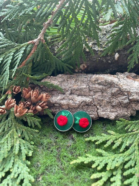 Christmas Rose Studs
