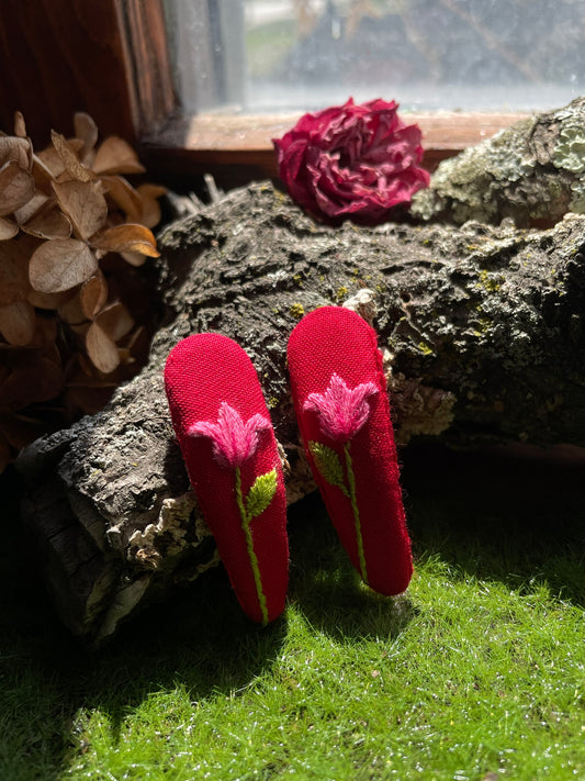 Pink Tulip Full Hair Clips