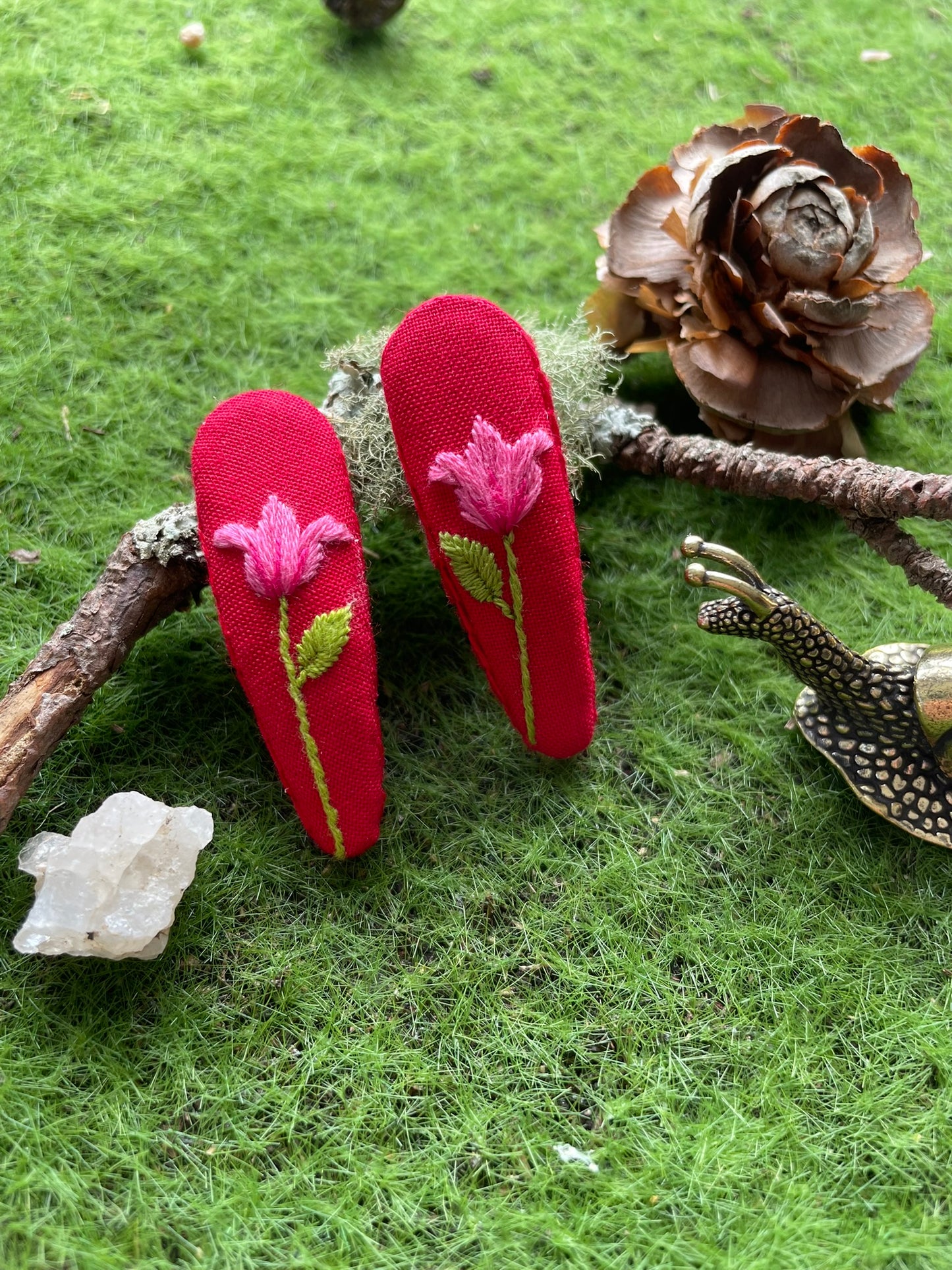 Pink Tulip Full Hair Clips
