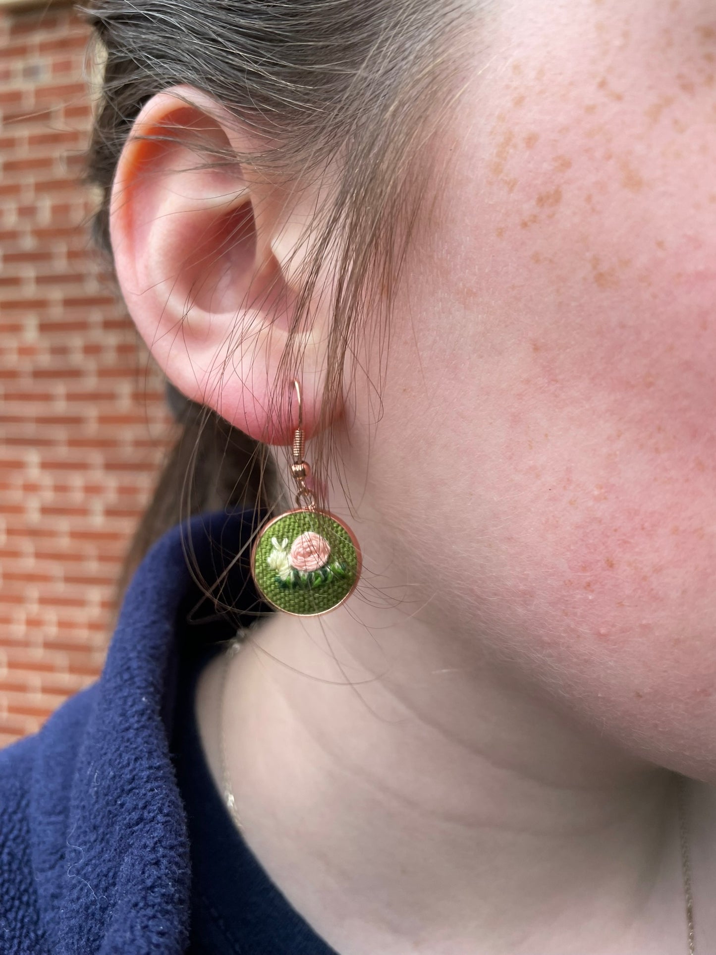 Pink Snail Dangle Earrings