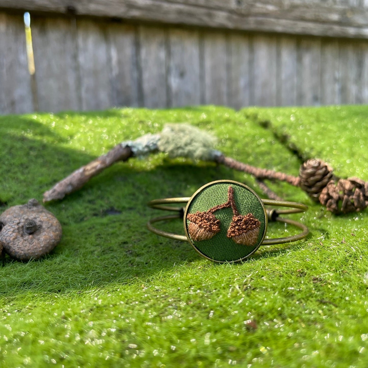 Acorn Cuff Bracelet