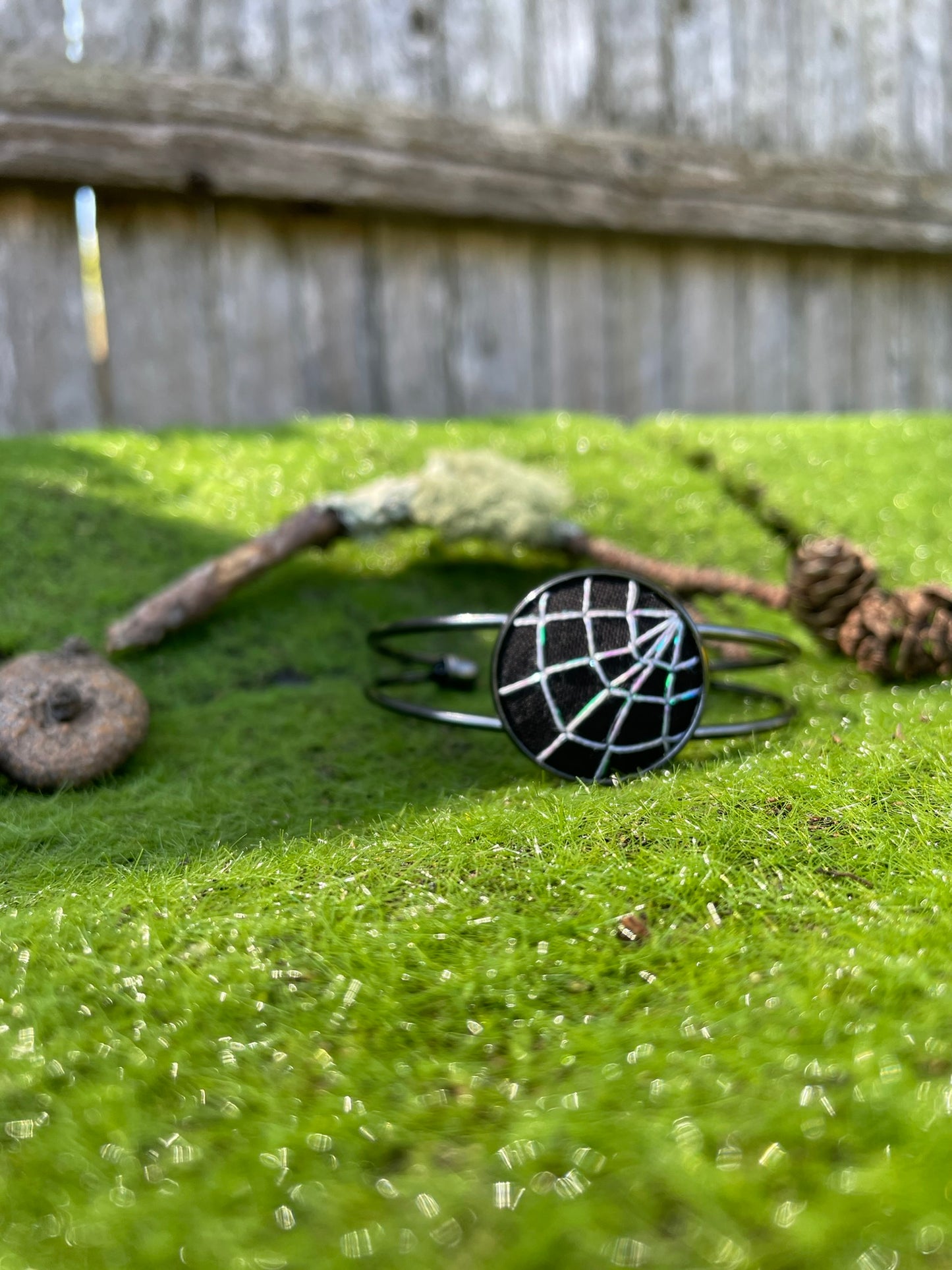 Spider Web Cuff Bracelet