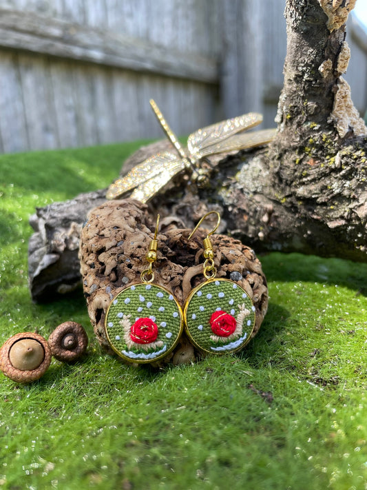 Christmas Snail Earrings