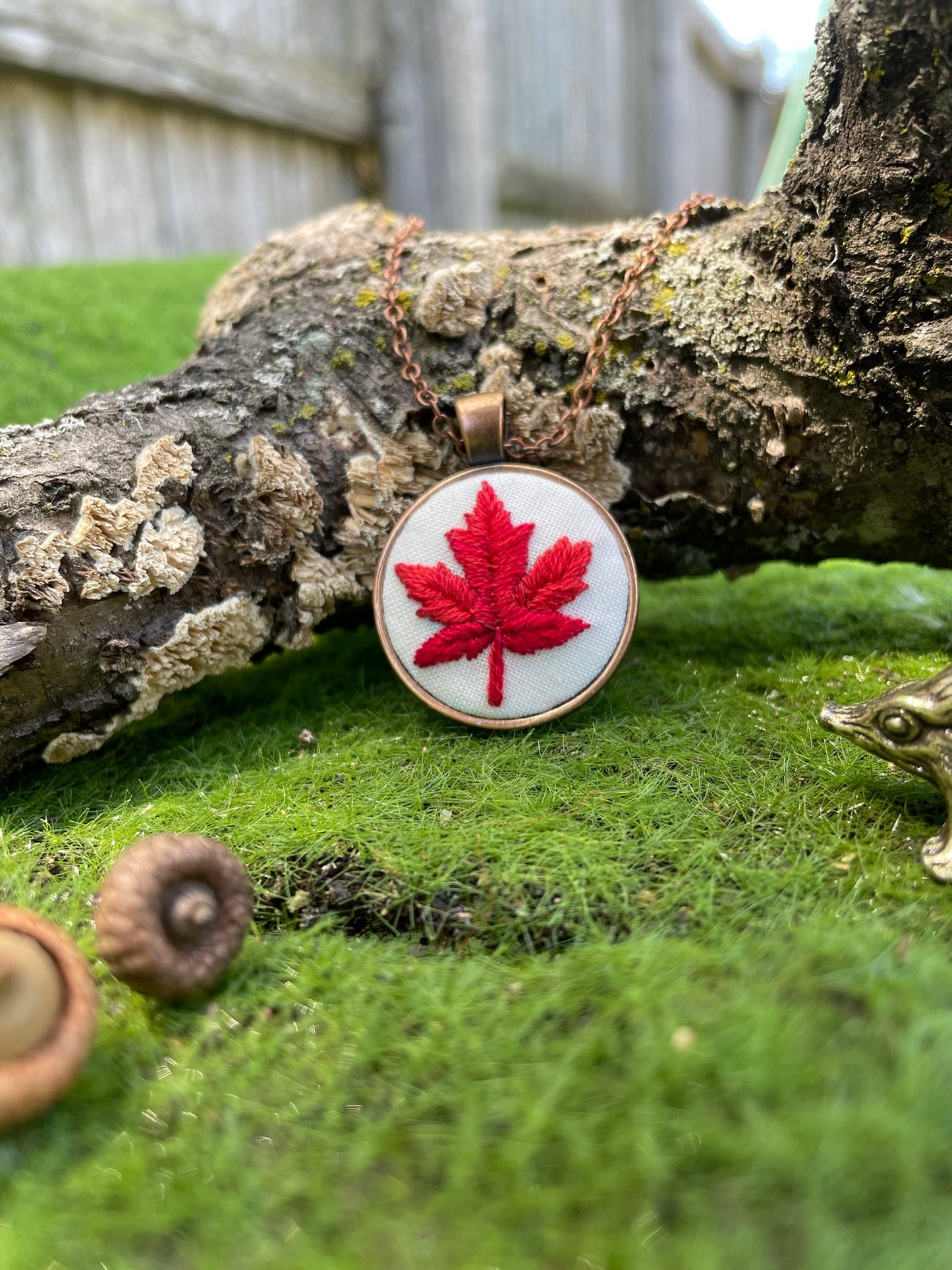 Red Maple Leaf Pendant