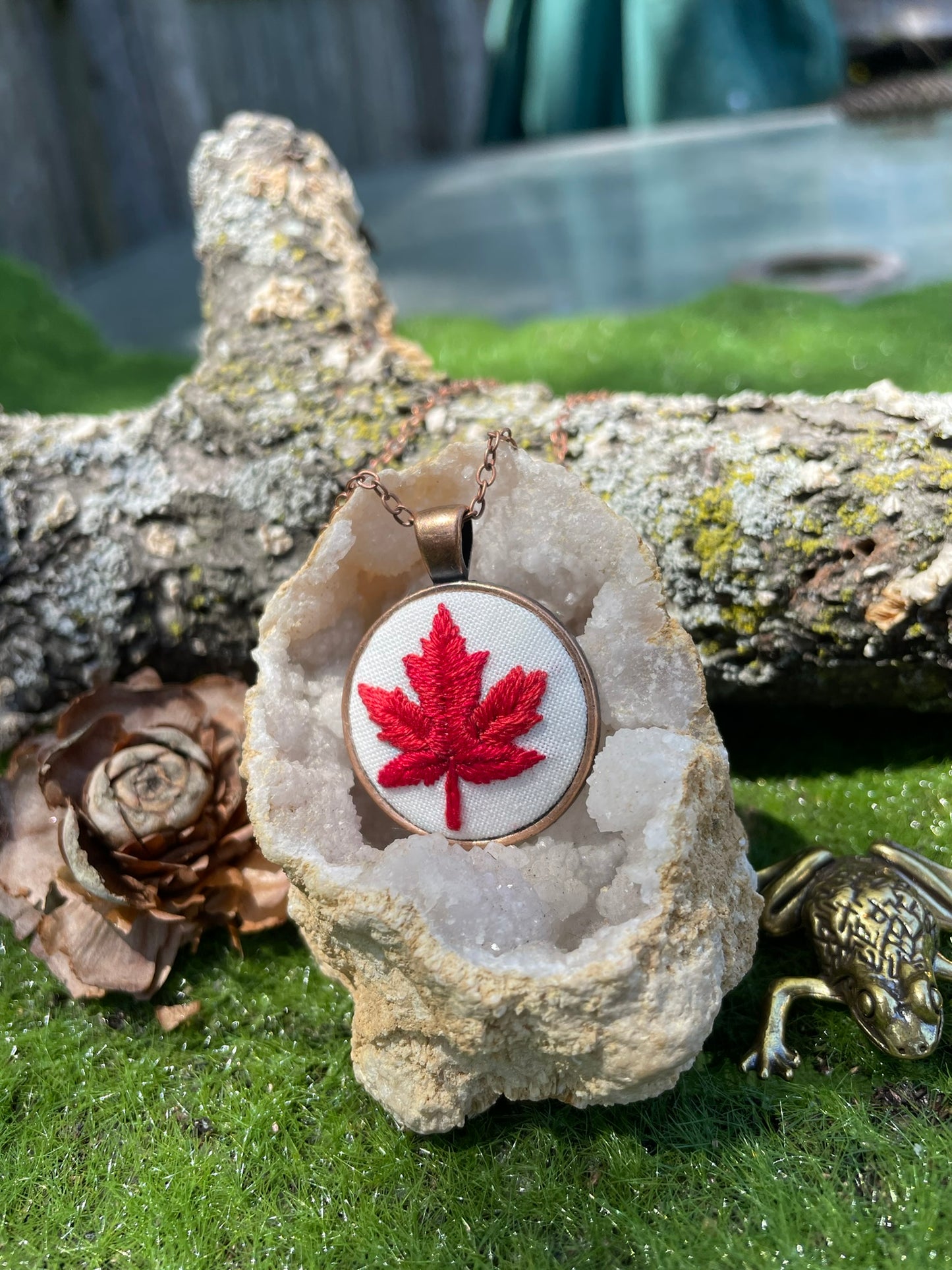 Red Maple Leaf Pendant