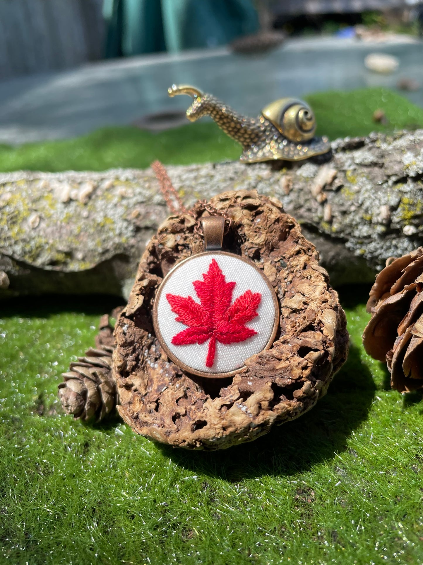 Red Maple Leaf Pendant
