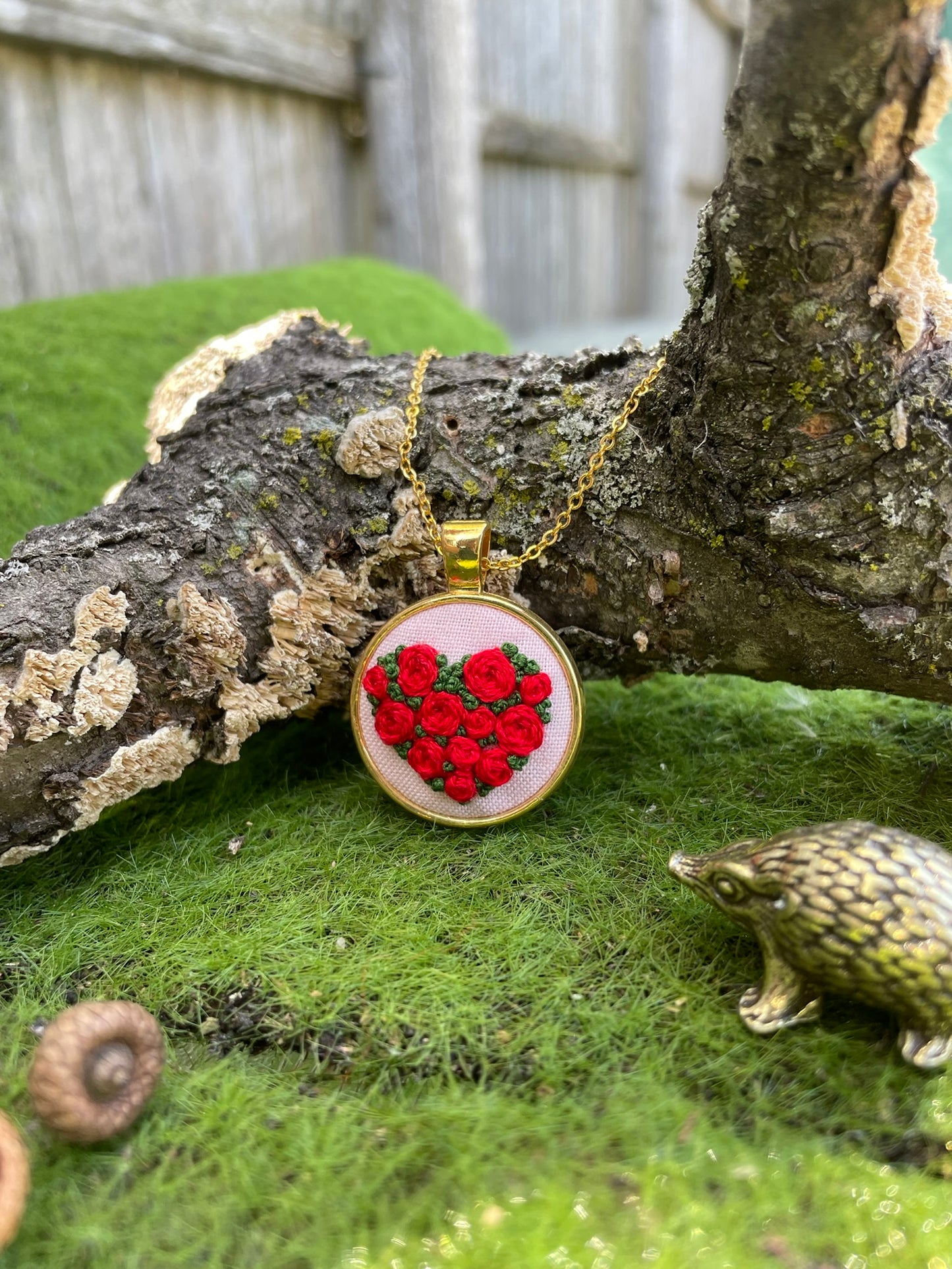 A Dozen Red Roses Pendant