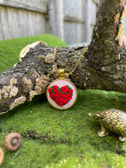 A Dozen Red Roses Pendant