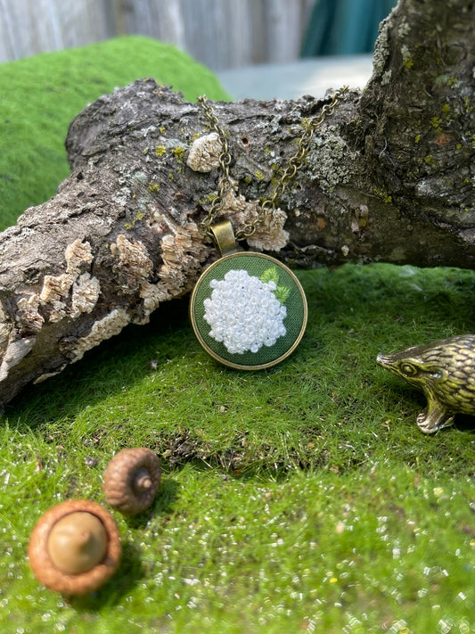 White Hydrangea Pendant