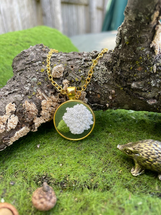 White Hydrangea Pendant