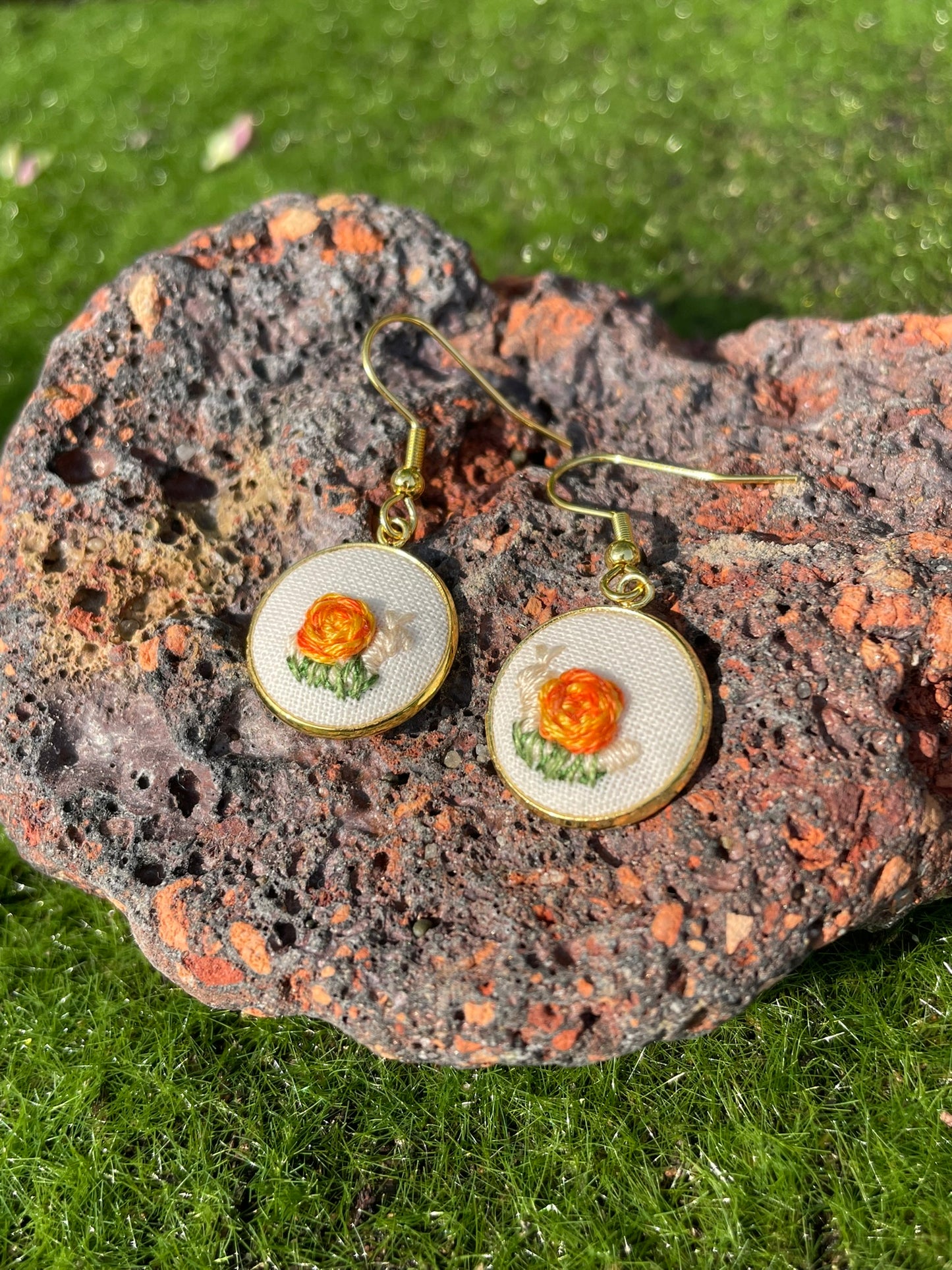 Fire Snail Dangle Earrings