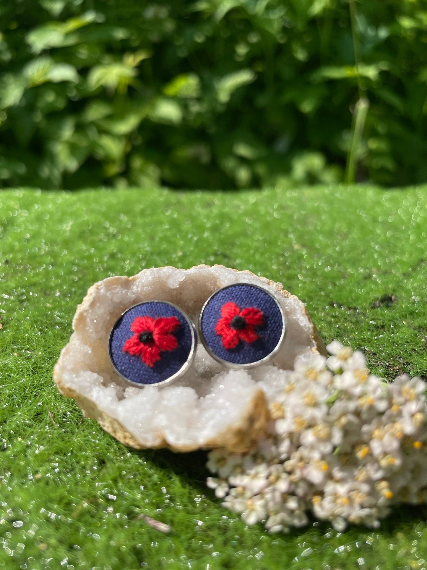 Americana Poppy Stud Earrings