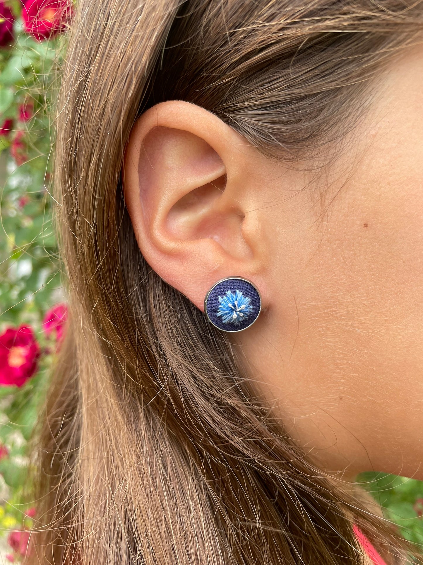 Americana Cornflower Stud Earrings