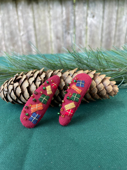 Christmas Present Hair Clips