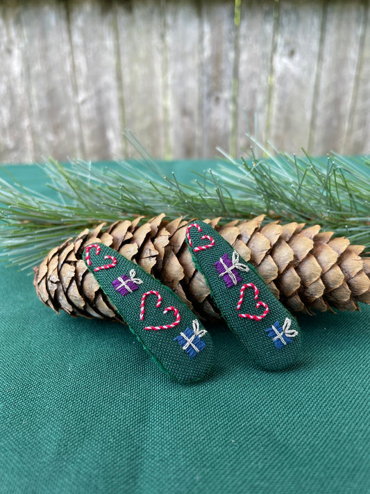 Candy Canes & Gifts Hair Clips