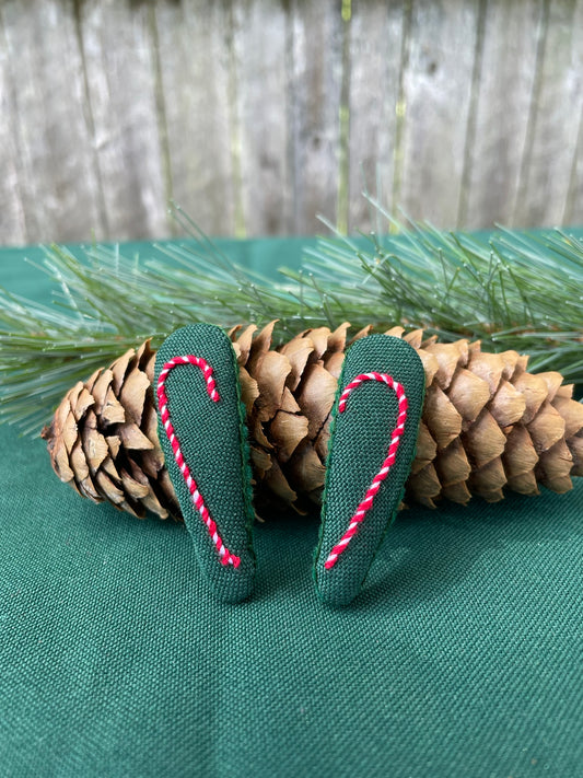 Candy Cane Hair Clips