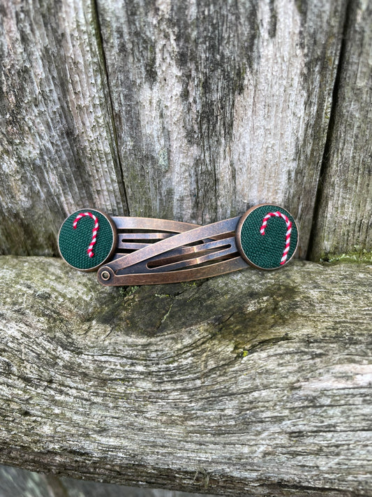 Candy Cane Hair Clips