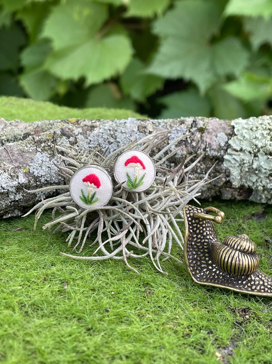 Red Mushroom Studs