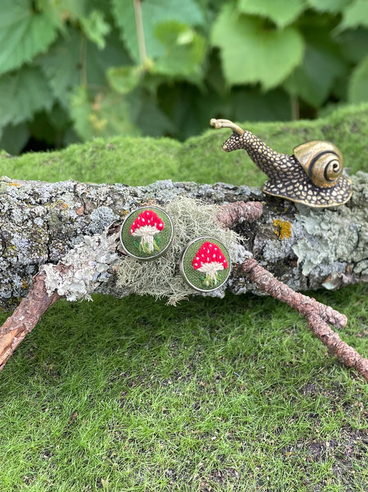 Amanita Mushroom Studs