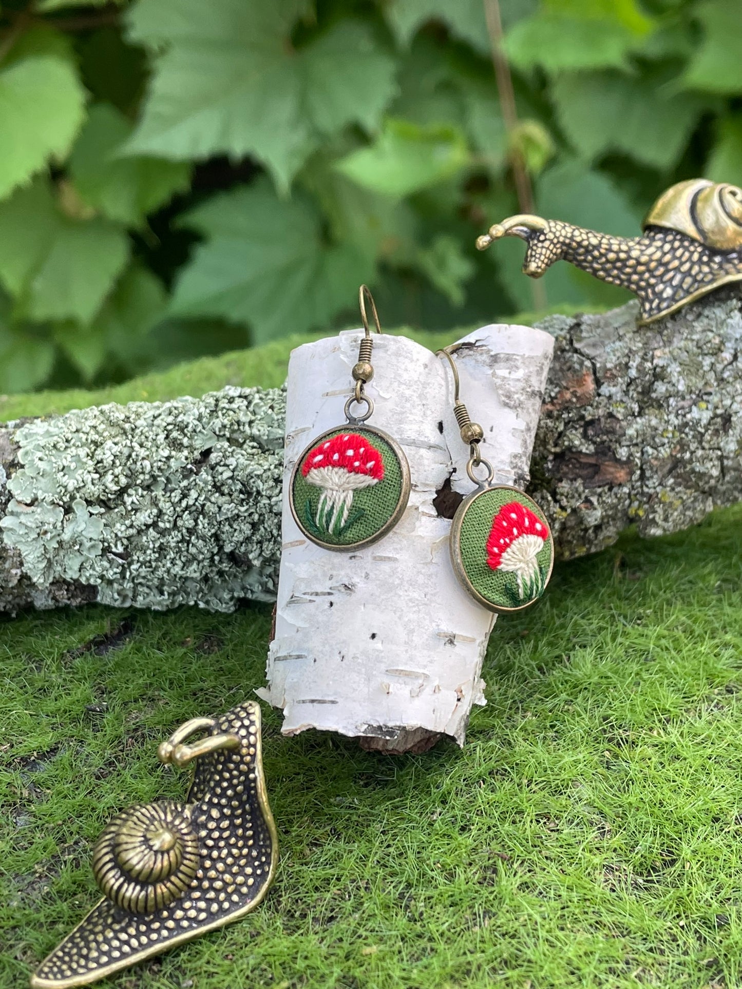 Amanita Mushroom Earrings