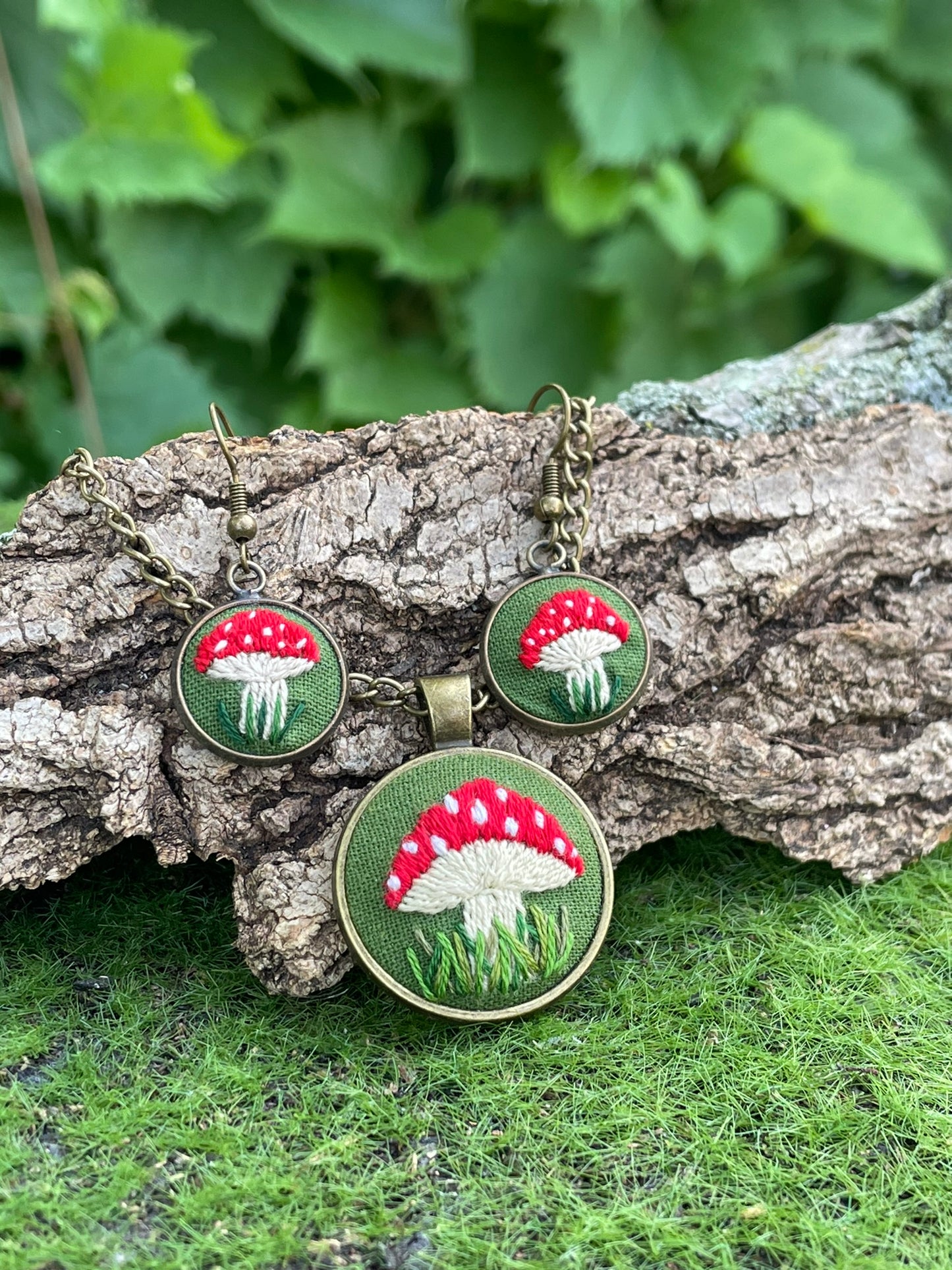 Amanita Mushroom Earrings