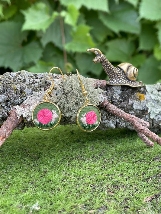 Rose Snail Earrings