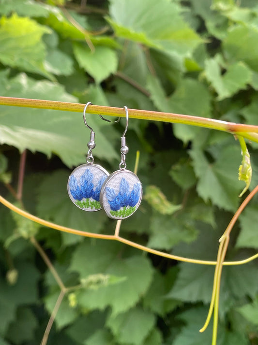Texas Blue Bonnet Earrings